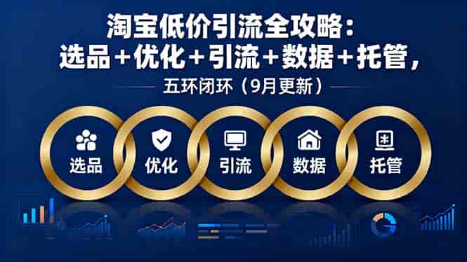 (16009期)淘宝低价引流全攻略:选品+优化+引流+数据+托管,五环闭环(9月更新)-有道网创