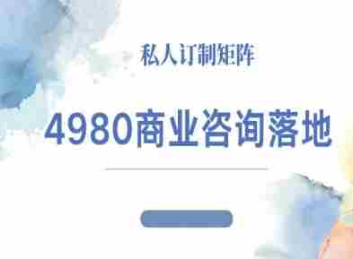 4980商业咨询师落地课程-ip运营高客单教程-有道网创