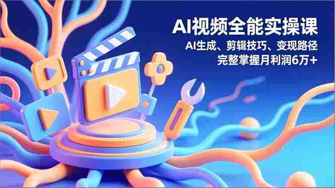 （16731期）AI视频全能实操课，AI生成、剪辑技巧、变现路径，完整掌握月利润6万+-有道网创