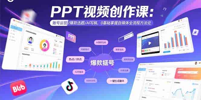 (15747期)PPT视频创作课:账号运营/爆款选题/AI写稿,0基础掌握自媒体全流程方法论-有道网创
