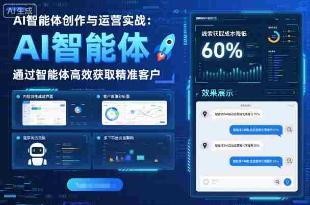 AI智能体创作与运营实战,实体门店通过智能体高效获取精准客户-有道网创