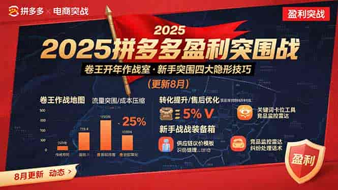 （15687期）2025拼多多盈利突围战：卷王开年作战室，新手突围四大隐形技巧(更新8月)-有道网创