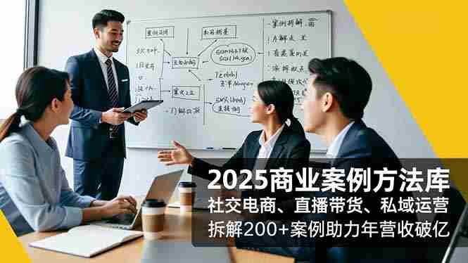 （16713期）2025商业案例方法库，社交电商、直播带货、私域运营，拆解200+案例助力年营收破亿-有道网创