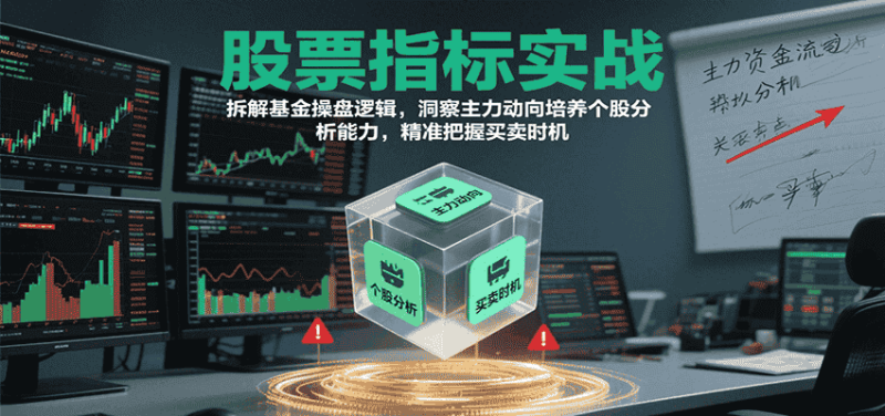 股票指标实战，基金操盘逻辑拆解，洞察主力动向培养个股分析能力把握买卖时机（更新）-有道网创