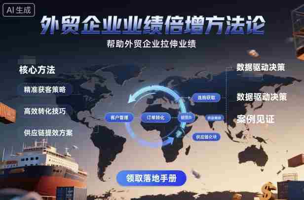 外贸企业业绩倍增方法论，帮助外贸企业拉伸业绩-有道网创