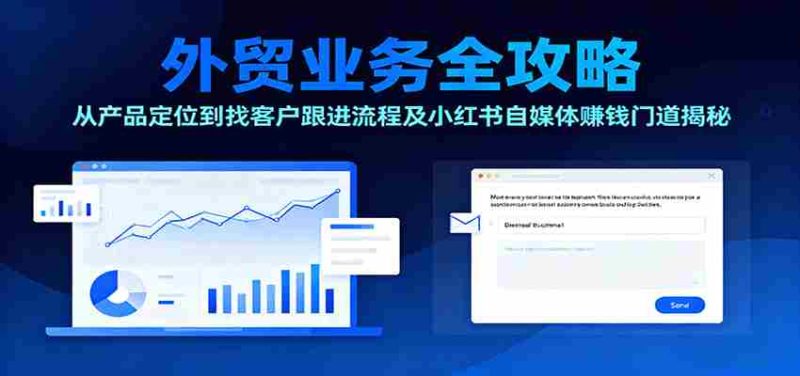 外贸业务全攻略：从产品定位到找客户跟进流程及小红书自媒体赚钱门道揭秘-有道网创