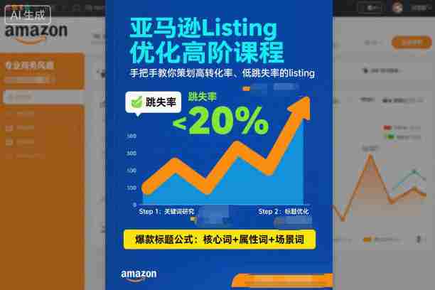 亚马逊Listing优化高阶课程，手把手教你策划高转化率、低跳失率的listing-有道网创