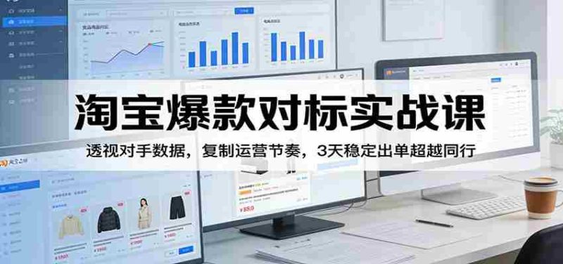 淘宝爆款对标实战课：透视对手数据，复制运营节奏，3天稳定出单超越同行-有道网创
