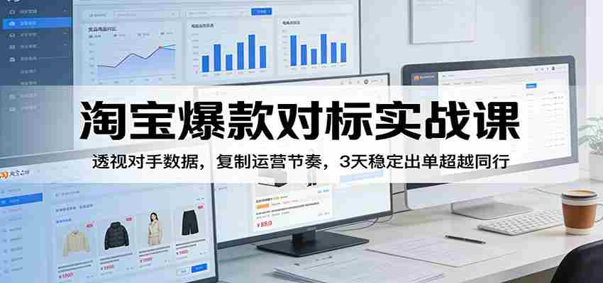 淘宝爆款对标实战课：透视对手数据，复制运营节奏，3天稳定出单超越同行-有道网创
