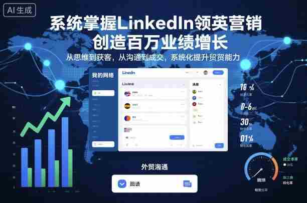 系统掌握LinkedIn领英营销，创造百万业绩增长，从思维到获客，从沟通到成交，系统化提升外贸能力-有道网创