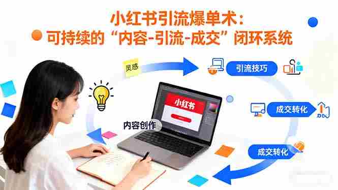 （16362期）小红书引流爆单术：构建一套低成本 可持续的“内容-引流-成交”闭环系统-有道网创