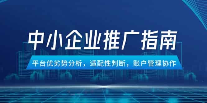(14910期)中小企业竞价推广指南,平台优劣势分析,适配性判断,账户管理协作-有道网创