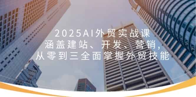 （14135期）2025AI外贸实战课：涵盖建站、开发、营销, 从零到三全面掌握外贸技能-有道网创