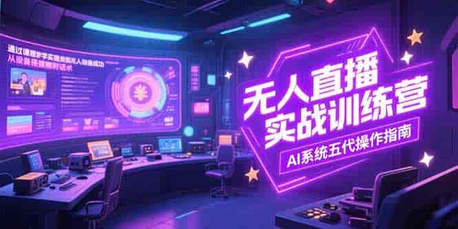 (15315期)无人直播实操训练营,从设备搭建到话术,AI系统五代操作指南(7月更新)-有道网创