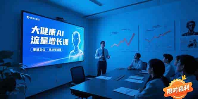 （15396期）大健康AI流量增长课，赛道定位方法论，AI数字人内容生产，私域转化运营…-有道网创