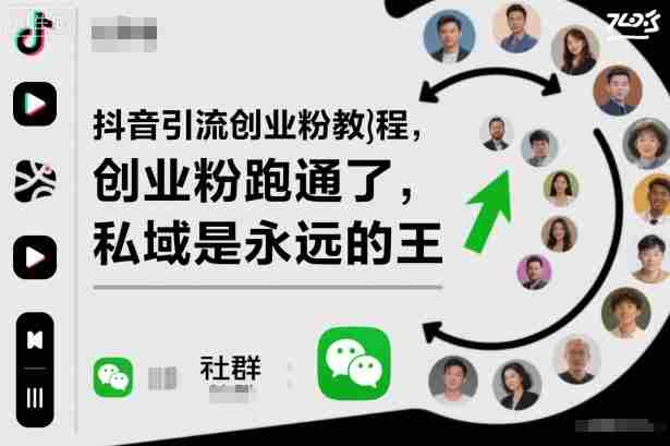 抖音引流创业粉教程，创业粉终于跑通了，私域是永远的王-有道网创