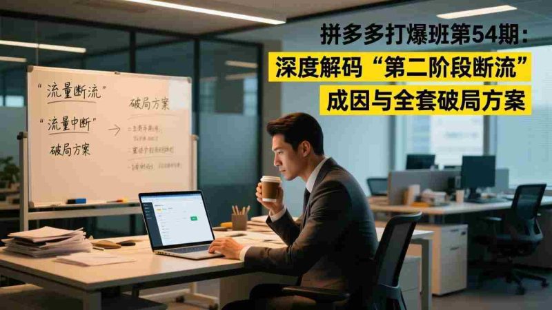 （17163期）拼多多打爆班第54期：深度解码“第二阶段断流”成因与全套破局方案-有道网创