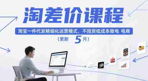 淘差价课程，淘宝一件代发精细化运营模式，不囤货低成本做电商（更新10月）-有道网创
