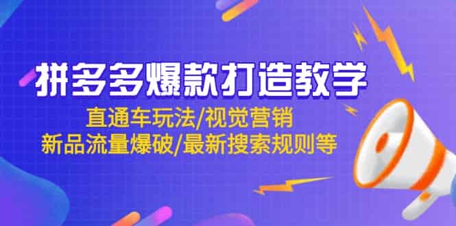 （14681期）拼多多爆款打造教学：直通车玩法/视觉营销/新品流量爆破/最新搜索规则等-有道网创