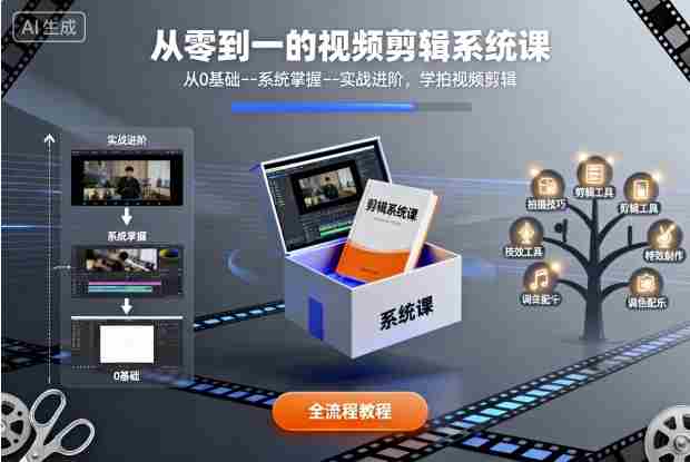 从零到一的视频剪辑系统课，从0基础–系统掌握–实战进阶，学拍视频剪辑-有道网创