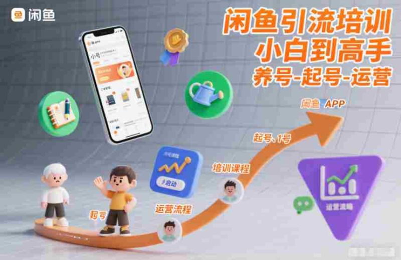 闲鱼引流培训，小白到高手，养号-起号-运营-有道网创