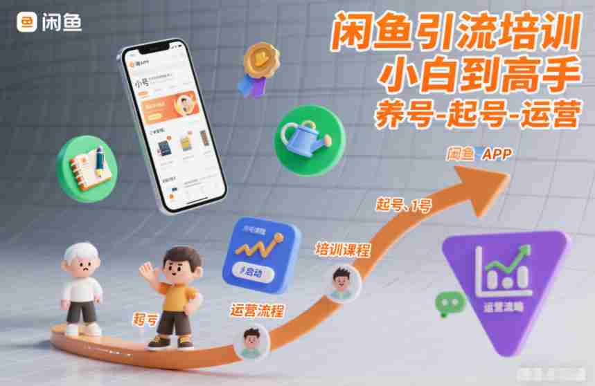 闲鱼引流培训，小白到高手，养号-起号-运营-有道网创