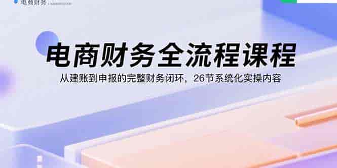 (15893期)电商财务全流程课程:从建账到申报的完整财务闭环,26节系统化实操内容-有道网创
