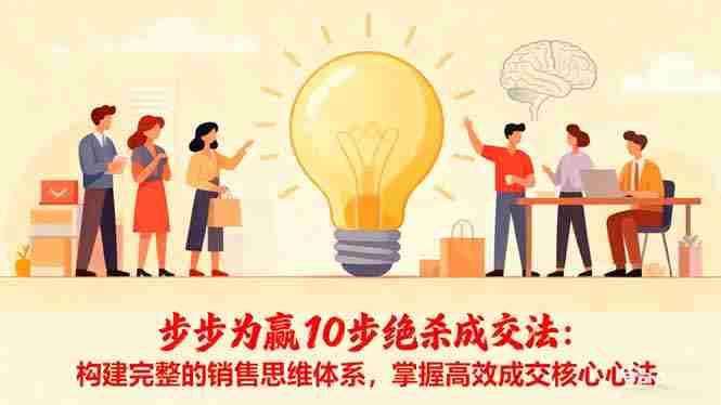 (16465期)步步为赢10步绝杀成交法:构建完整的销售思维体系,掌握高效成交核心心法-有道网创