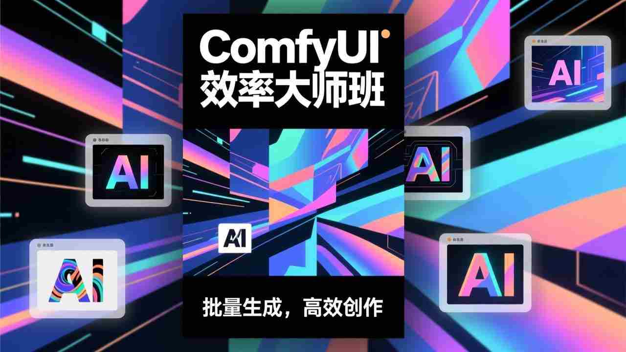 （17107期）ComfyUI效率大师班：工作流搭建，批量生成，将个人AI出图效率提升5-10倍，月接单收入1-3万-有道网创