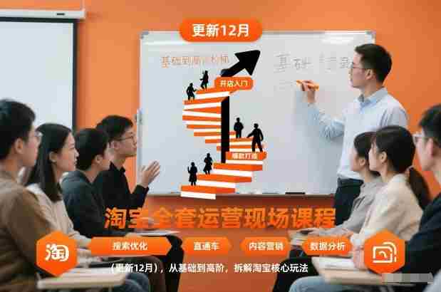 淘宝全套运营现场课程（更新12月），从基础到高阶，拆解淘宝核心玩法-有道网创