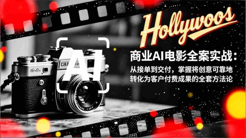 (17092期)商业AI电影全案实战:从接单到交付,掌握将创意可靠地转化为客户付费成果的全套方法论-有道网创