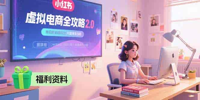 （15387期）虚拟电商全攻略2.0，开店选品实操流程，账号定位、货源发布、笔记发布技巧-有道网创