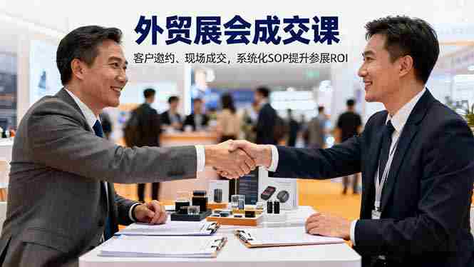 （16356期）外贸展会成交课，含目标制定、客户邀约、现场成交，系统化SOP提升参展ROI-有道网创