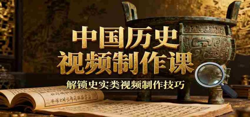 中国历史视频制作课：疆域地图集+参考文案+练习素材，解锁史实类视频制作技巧-有道网创