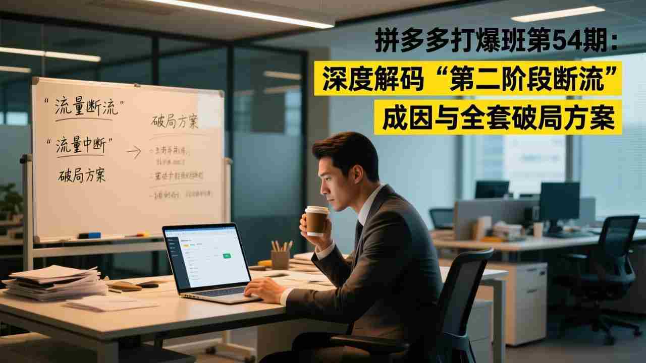 （17163期）拼多多打爆班第54期：深度解码“第二阶段断流”成因与全套破局方案-有道网创