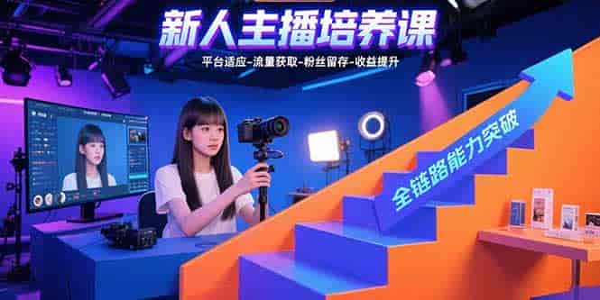 （15701期）新人主播培养课：平台适应-流量获取-粉丝留存-收益提升 全链路能力突破-有道网创