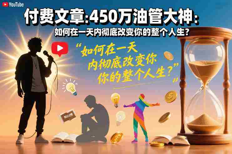 付费文章：450万油管大神：如何在一天内彻底改变你的整个人生？-有道网创
