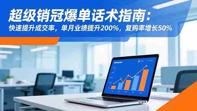 （16511期）超级销冠爆单话术指南：快速提升成交率，单月业绩提升200%，复购率增长50%-有道网创