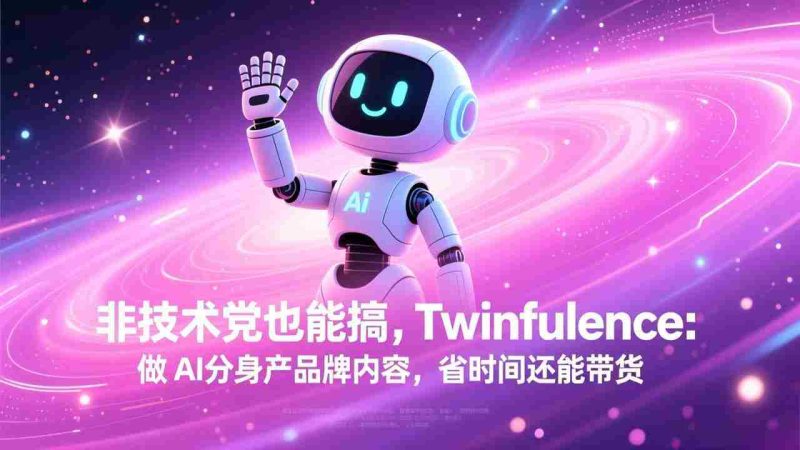 （17381期）非技术党也能搞!Twinfluence:做 AI 分身产品牌内容,省时间还能带货-有道网创