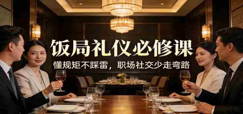 公众号收费文章：《饭局礼仪必修课：懂规矩不踩雷，职场社交少走弯路》-有道网创