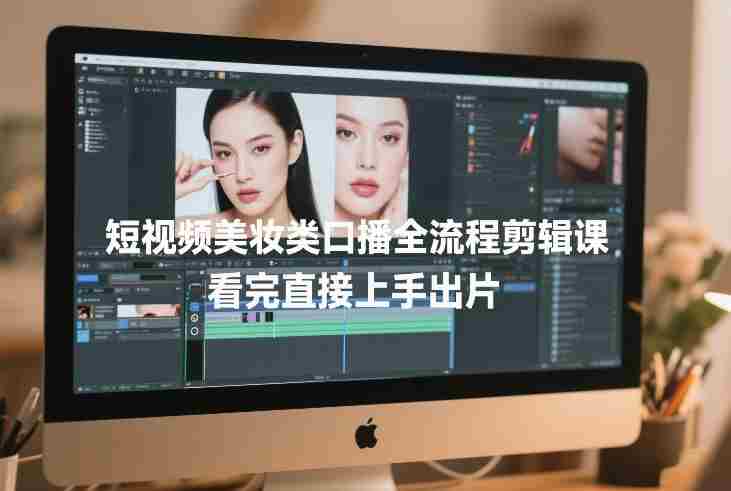 短视频美妆类口播全流程剪辑课，看完直接上手出片-有道网创