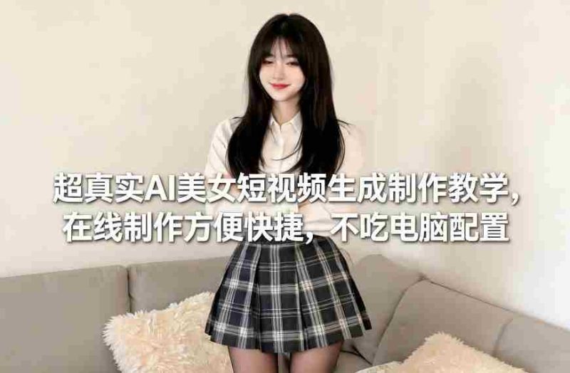 超真实AI美女短视频生成制作教学，在线制作方便快捷，不吃电脑配置，快速起号涨粉-有道网创
