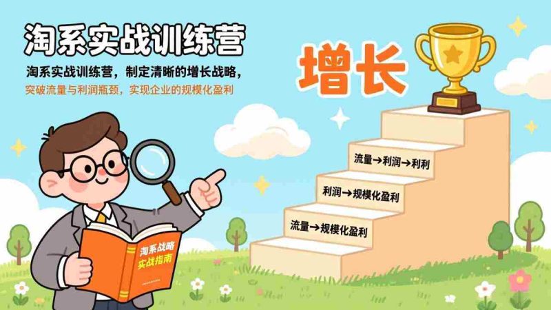 (17281期)淘系实战训练营,制定清晰的增长战略,突破流量与利润瓶颈,实现企业的规模化盈利-有道网创