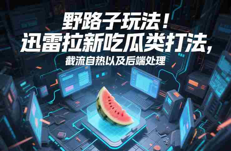 野路子玩法!迅雷拉新吃瓜类打法,截流自热以及后端处理-有道网创