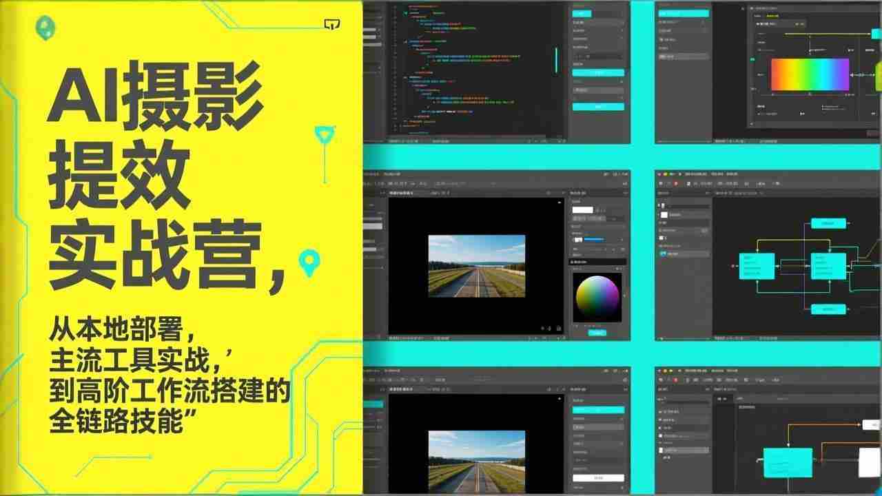 （17393期）AI+摄影提效实战营，从本地部署，主流工具实战，到高阶工作流搭建的全链路技能-有道网创