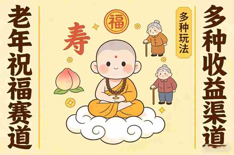 老年祝福赛道,漫画+小佛陀,多种玩法+多种收益渠道【附详细教程】-有道网创