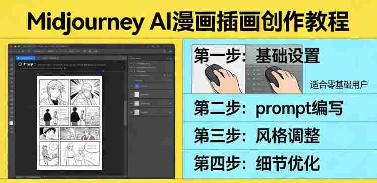 利用Midjourney AI人工智能轻松创作漫画插画教程,零基础创作完整漫画插画-有道网创