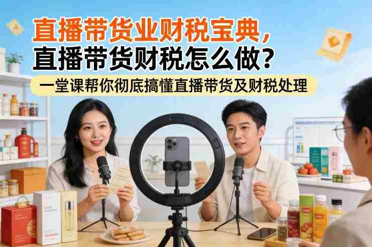 直播带货业财税宝典，直播带货财税怎么做？一堂课帮你彻底搞懂直播带货及财税处理-有道网创