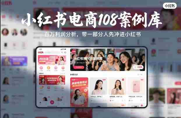 小红书电商108案例库，百W利润分析，带一部分人先冲进小红书【文档】-有道网创
