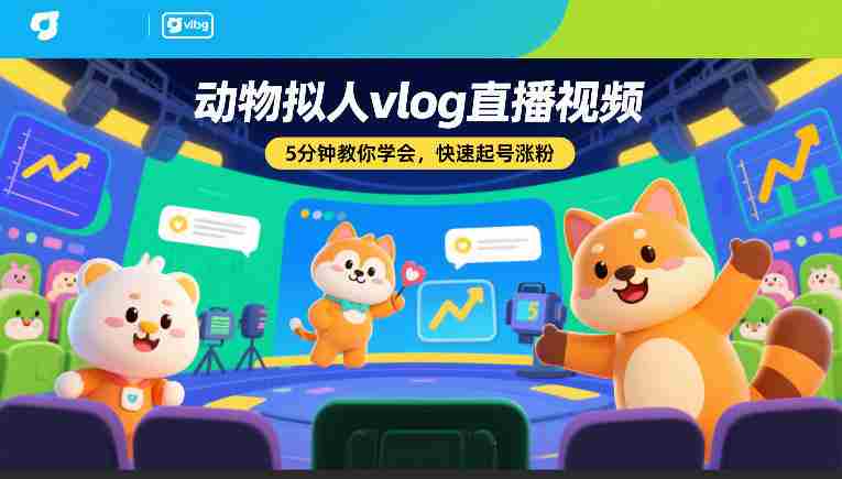 动物拟人vlog直播视频,5分钟教你学会,快速起号涨粉-有道网创